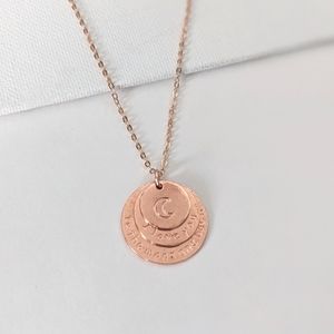 Rose Gold Plated Necklace | I Love You To The Moon and Back | Brand New